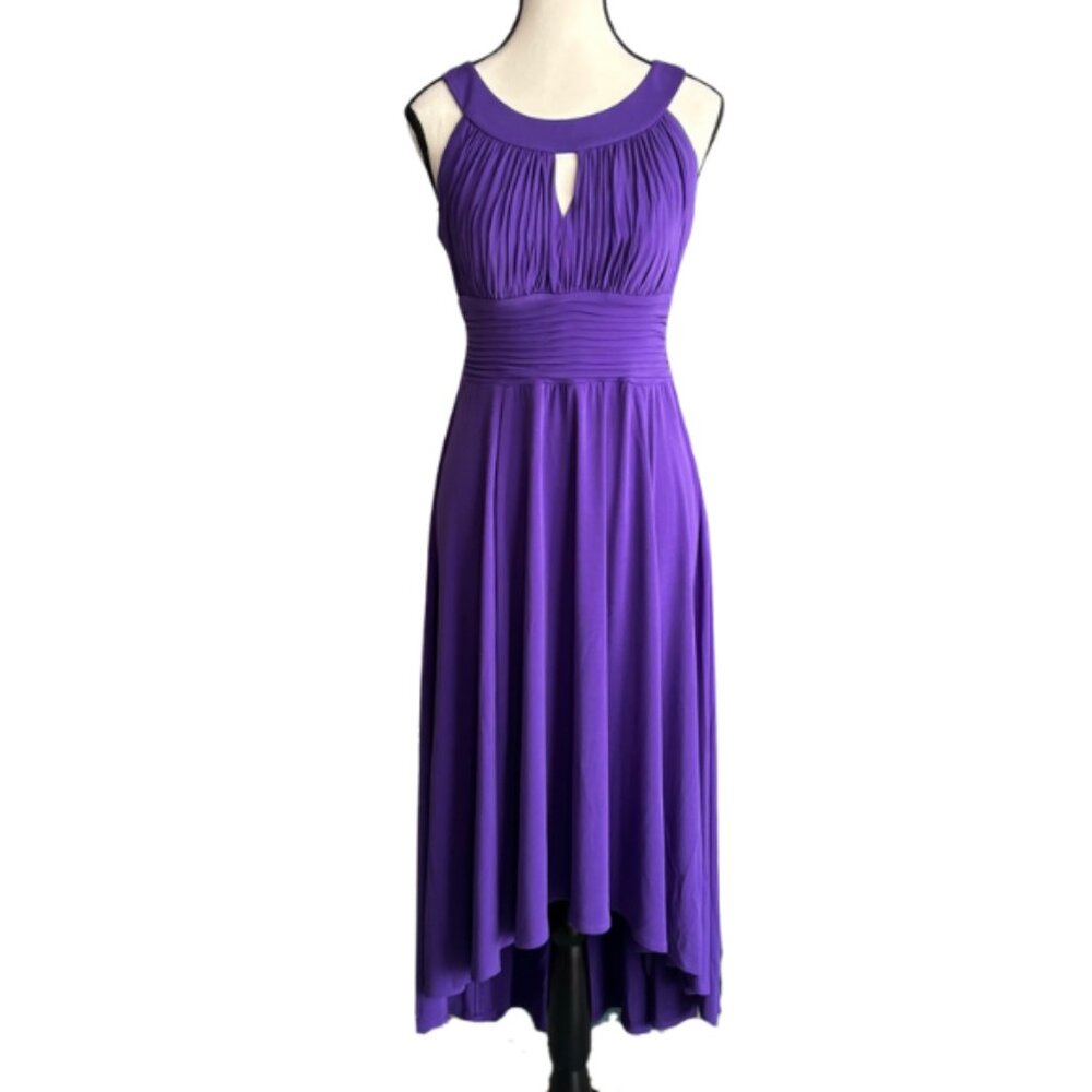 SANGRIA PURPLE DRESS WITH HIGH-LOW HEM, SZ. 8